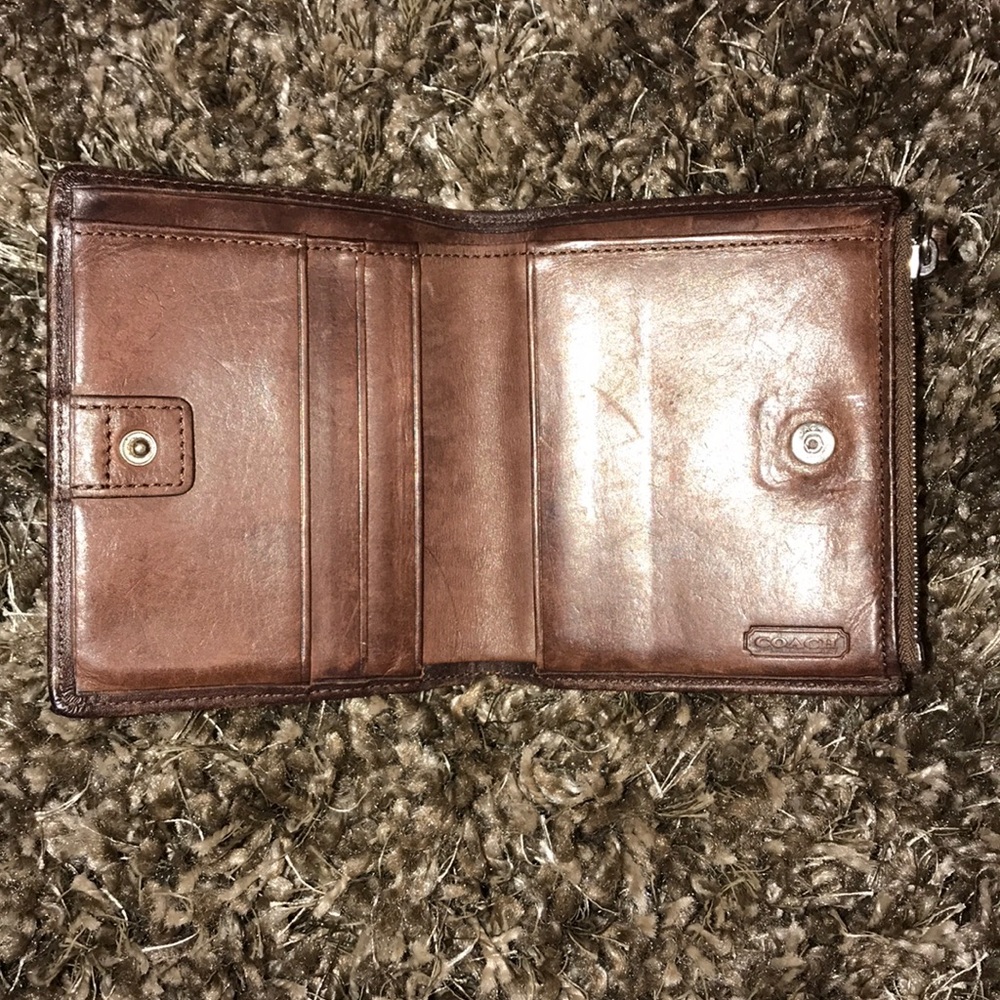 COACH Wallet Brown Leather. Genuine/Authentic - Picture 4 of 12